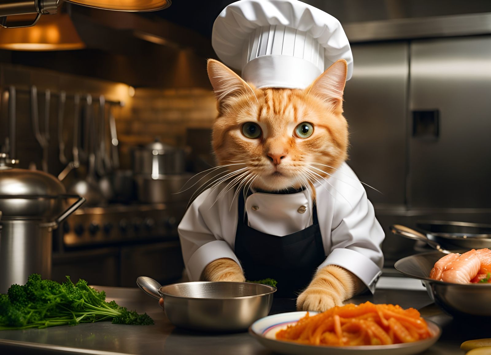 Meowster Chef's Paws and Palates - AI Generated Artwork - NightCafe Creator