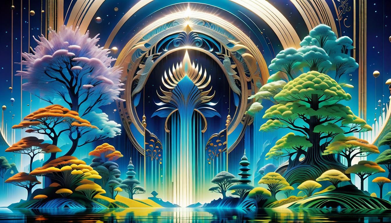 Mysterious Woodlands Illustration in Comic Book Style