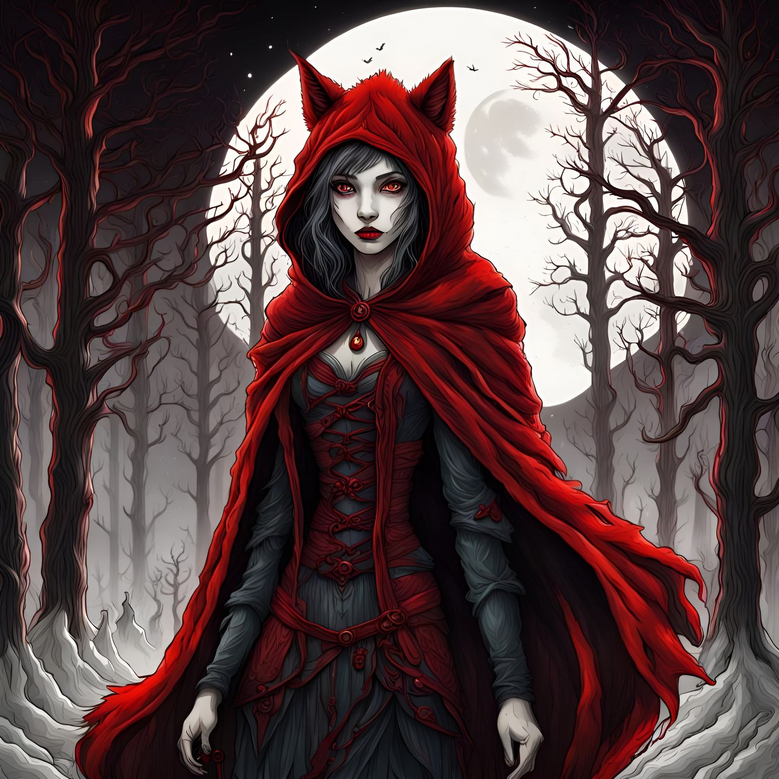 Little Red Riding Wolf.. - AI Generated Artwork - NightCafe Creator