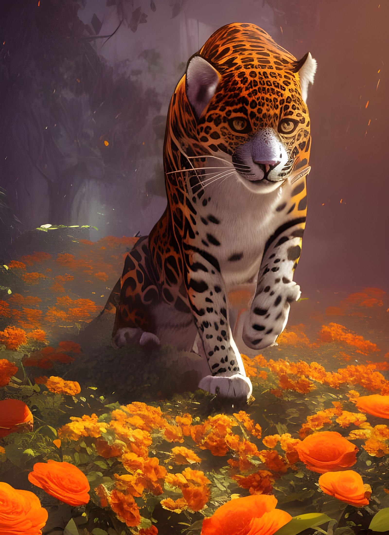 Leaping Jaguar over the Mandarin Fields.