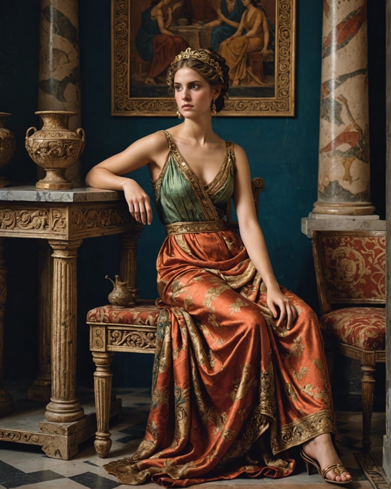 Beautiful young ancient greek woman  by @cyan