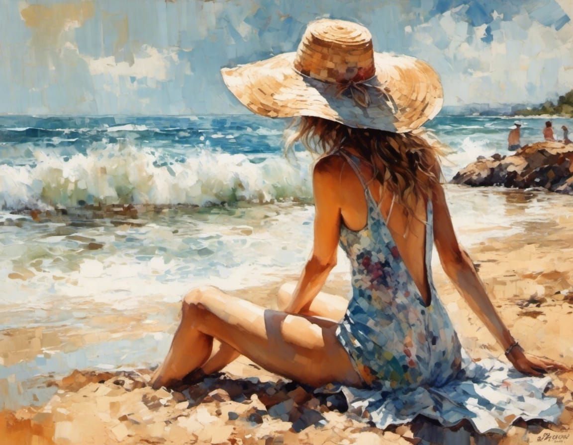 on the beach