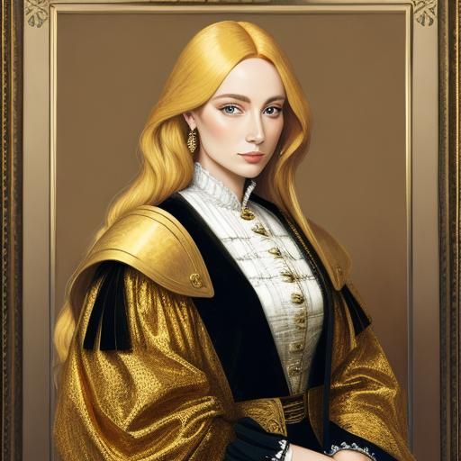 A lady with golden hair