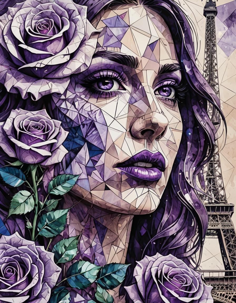 Woman at the Eifel Tower  by @MrMaracuja
