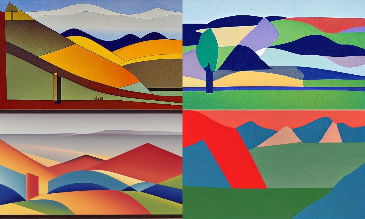 Landscape in the style of Constructivism