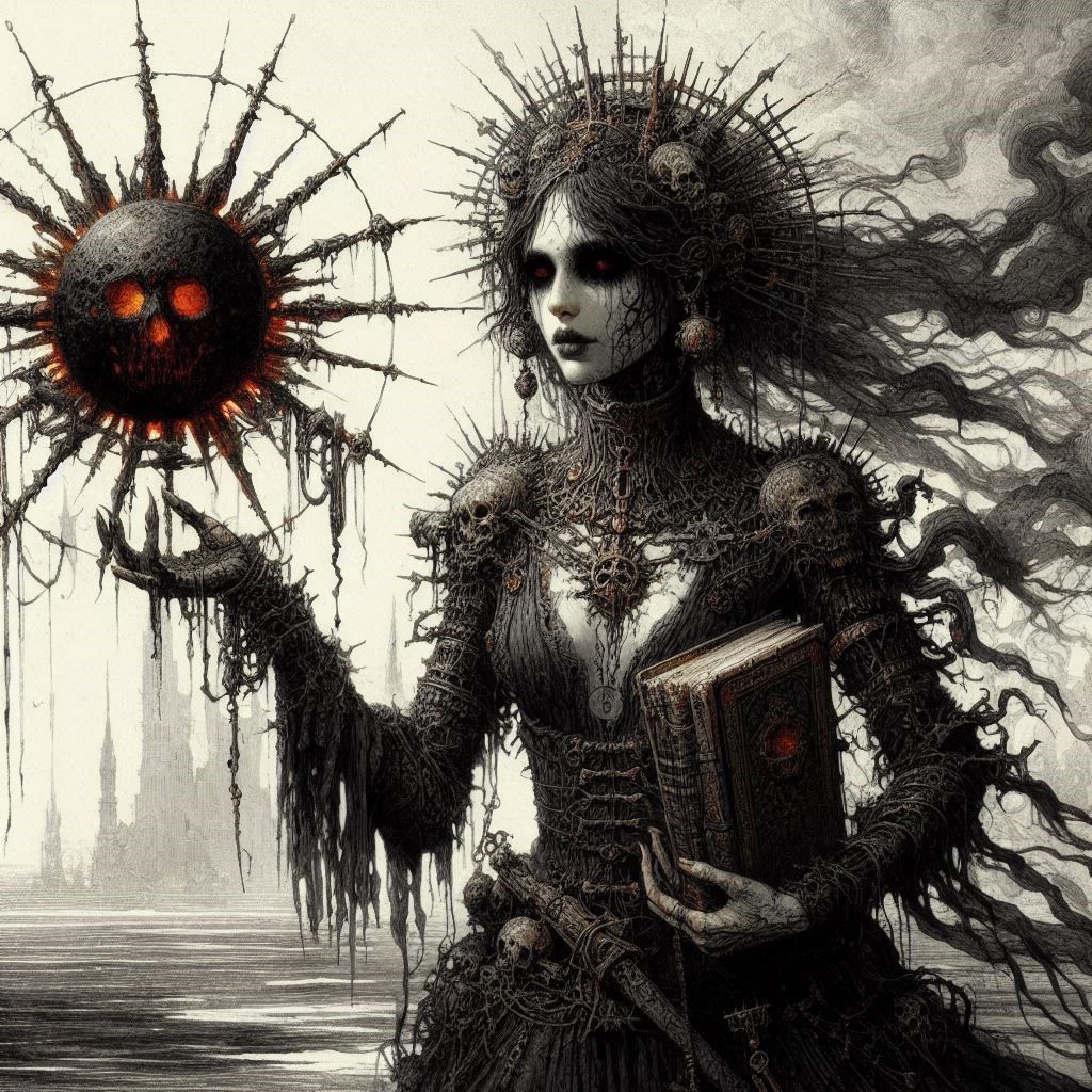 she carries the black sun of her melancholy