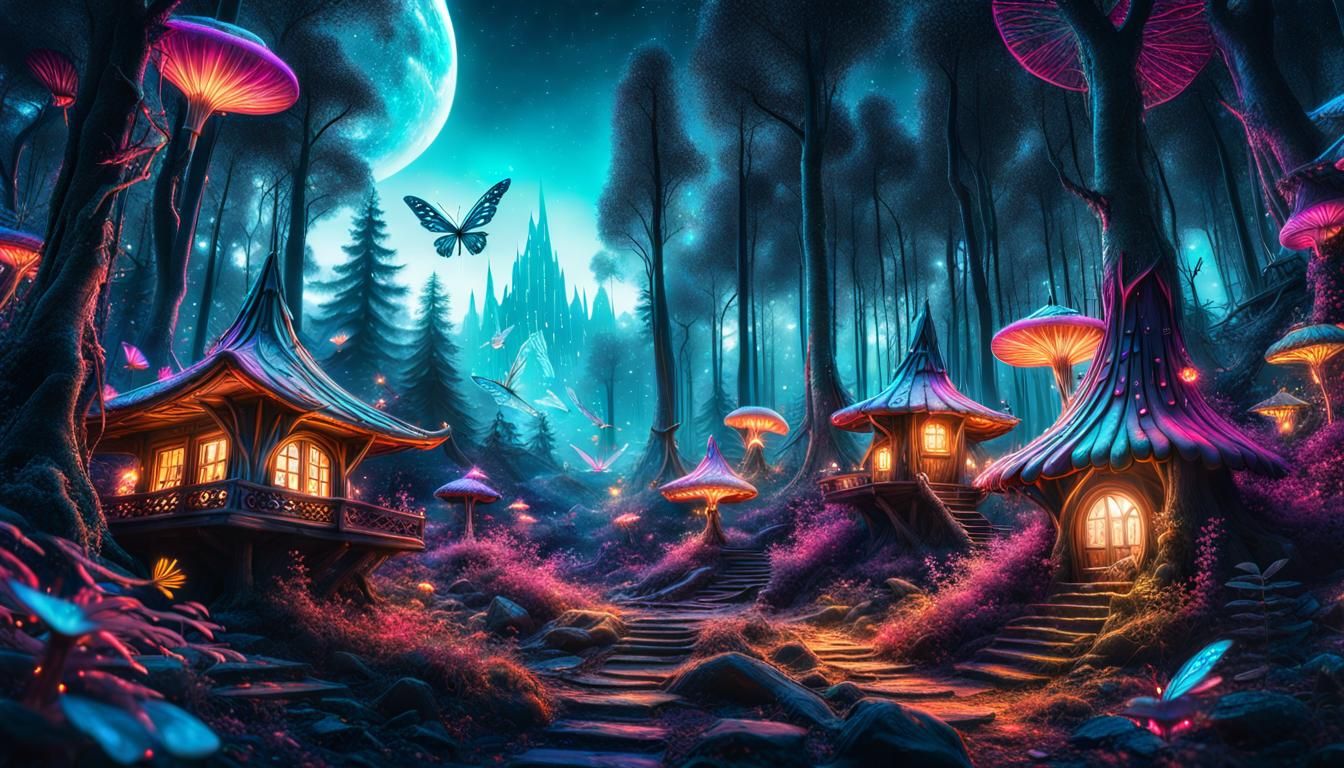 Hidden Village - AI Generated Artwork - NightCafe Creator