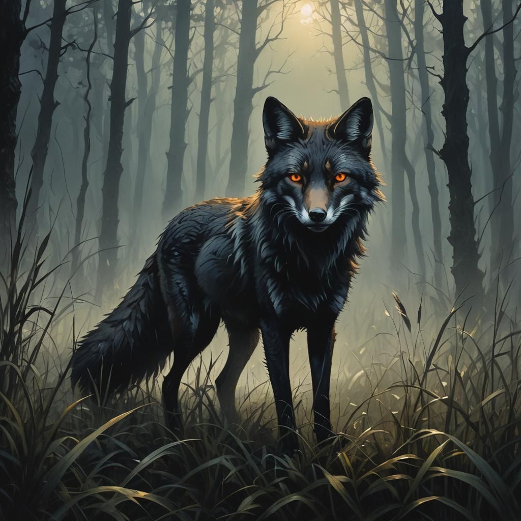 Dark Fox II - AI Generated Artwork - NightCafe Creator