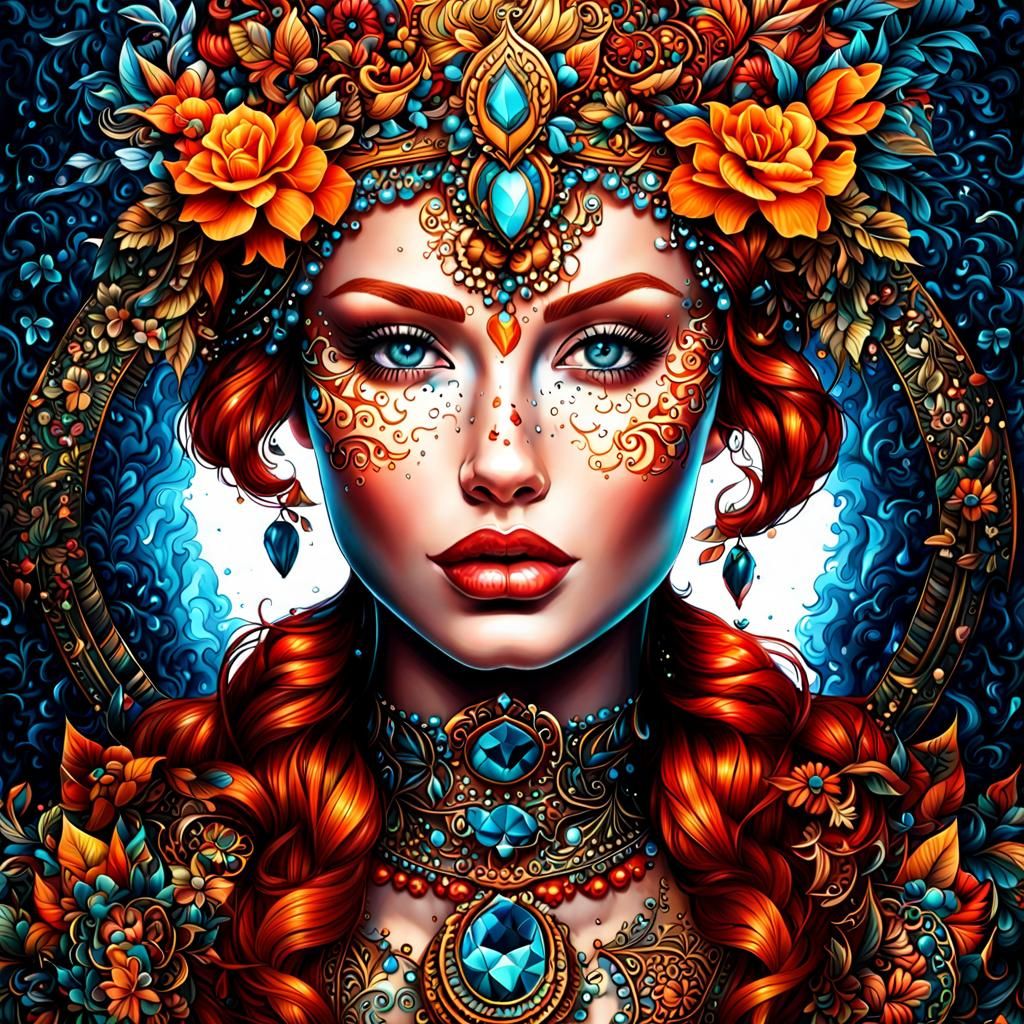 Maximalism Girl - AI Generated Artwork - NightCafe Creator