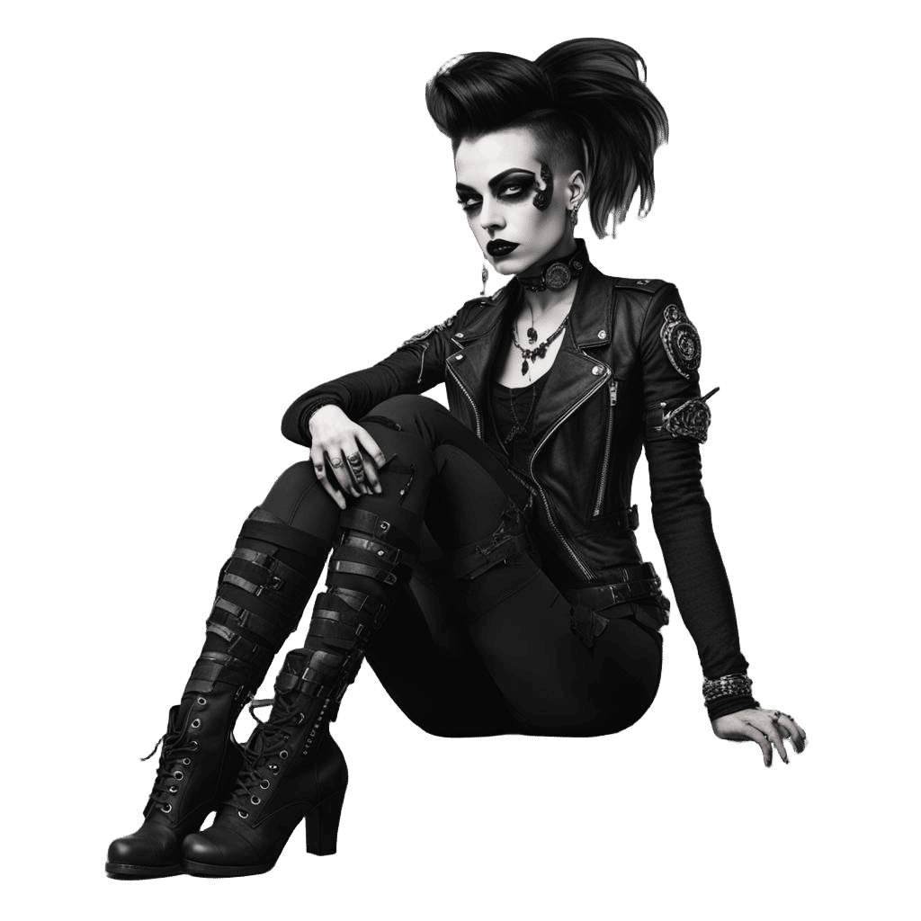 goth punk, glamour photography, full body character design, ...