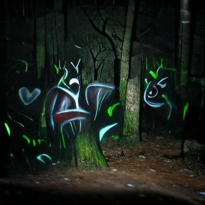 Graffiti in the dark woods V2
