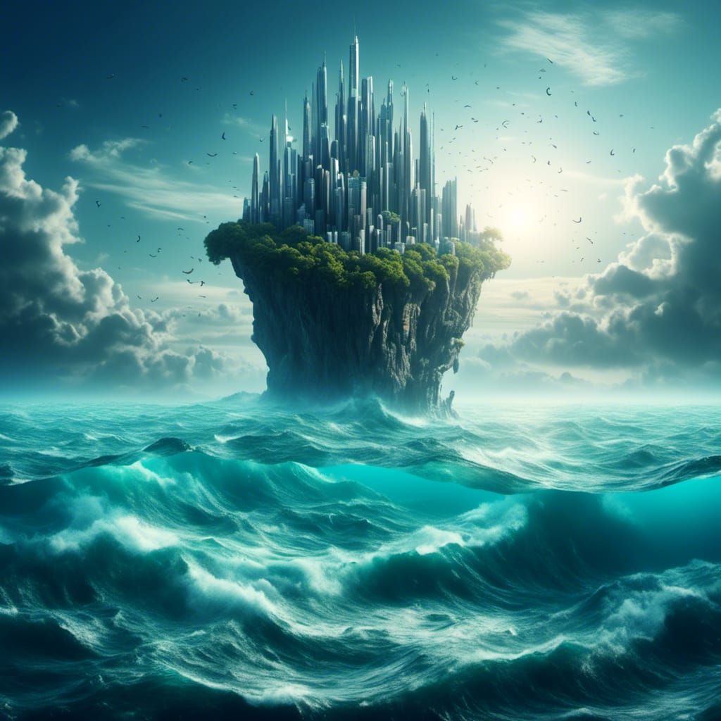  <lora:SDXL-WETA-FX:1.0> Where the sky meets the sea