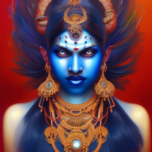 Hindu Goddess Kali - AI Generated Artwork - NightCafe Creator