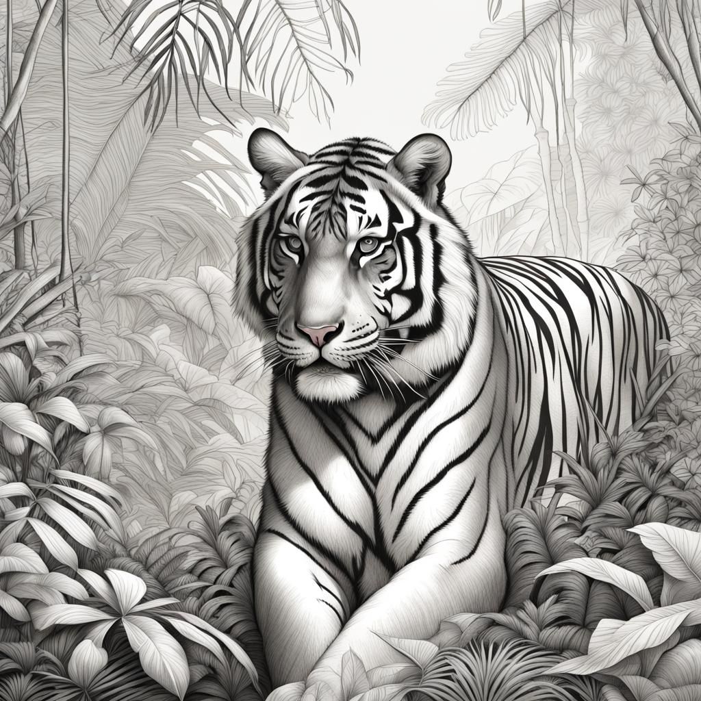Jungle Tiger Paint By Numbers - Numeral Paint Kit