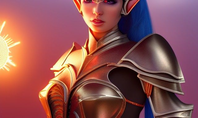 High Elf Princess with ball of light.