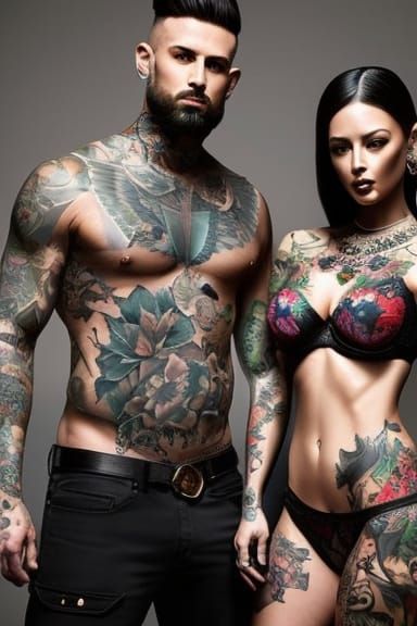 Tattooed couple #2