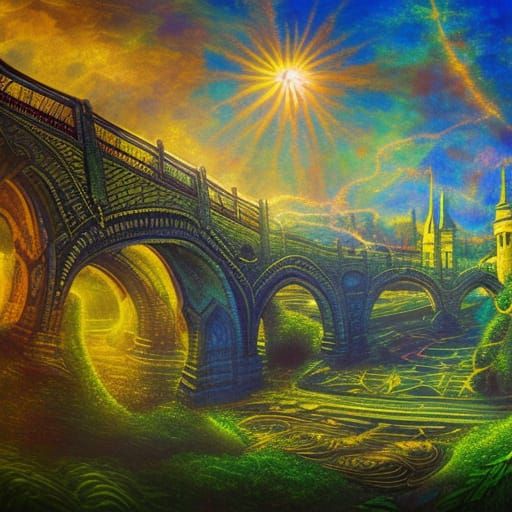 Castle Brilliant Sun and Bridge