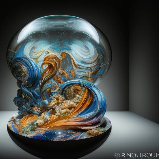 caught in a glass