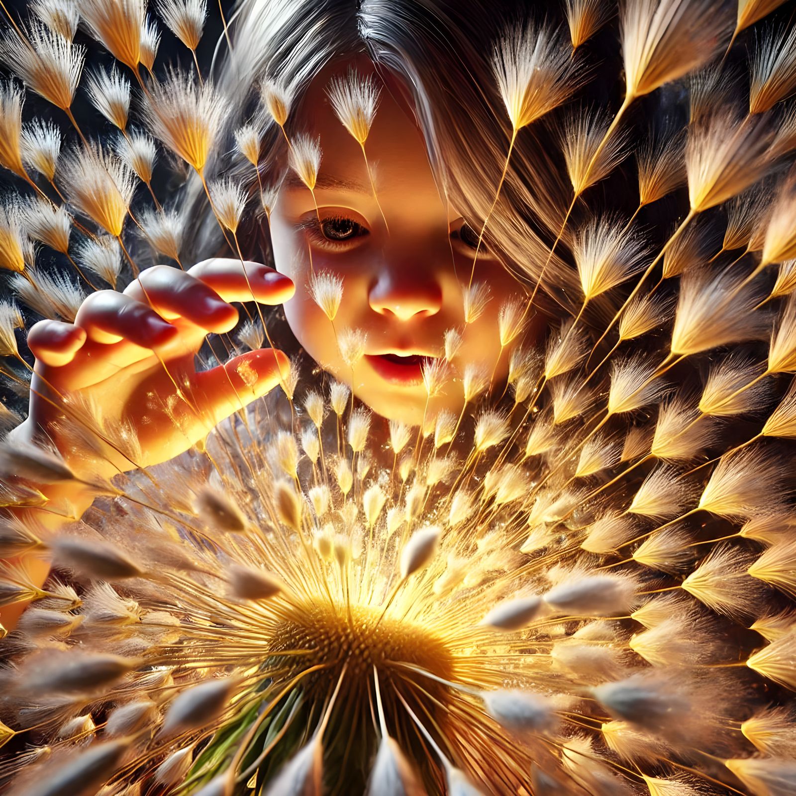 The magnificent dreams of little girls living near a field o...