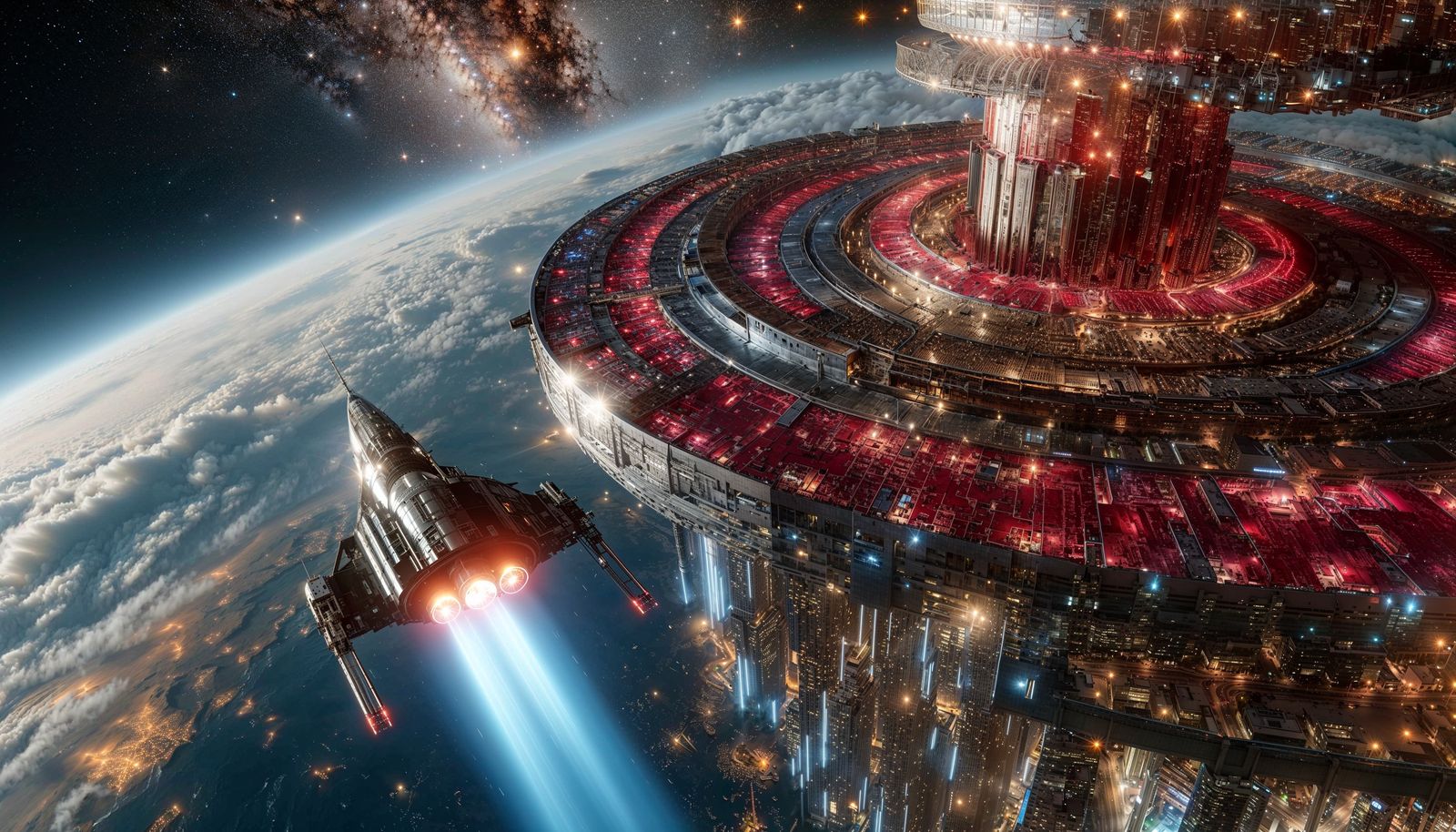 Red Colony Among The Space Cosmic  by @Lang