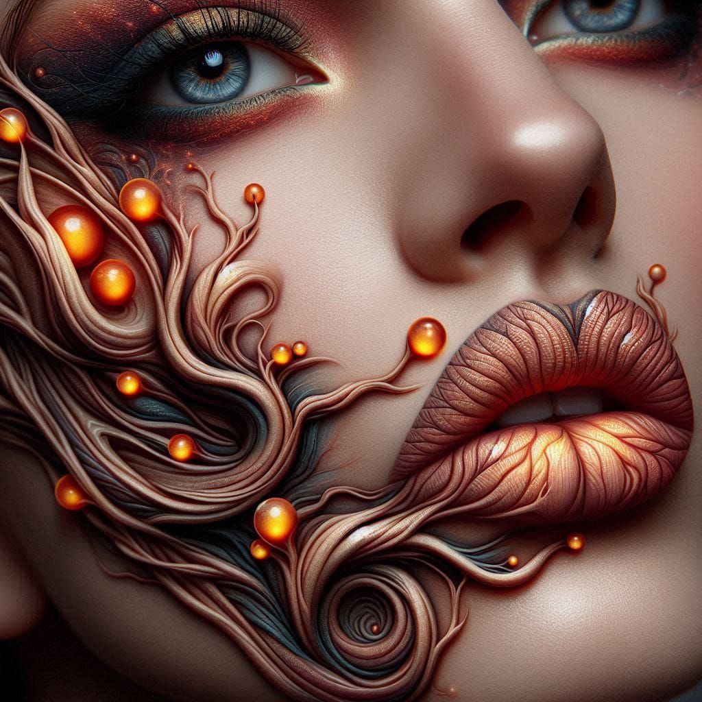 Retrato mujer intrincada