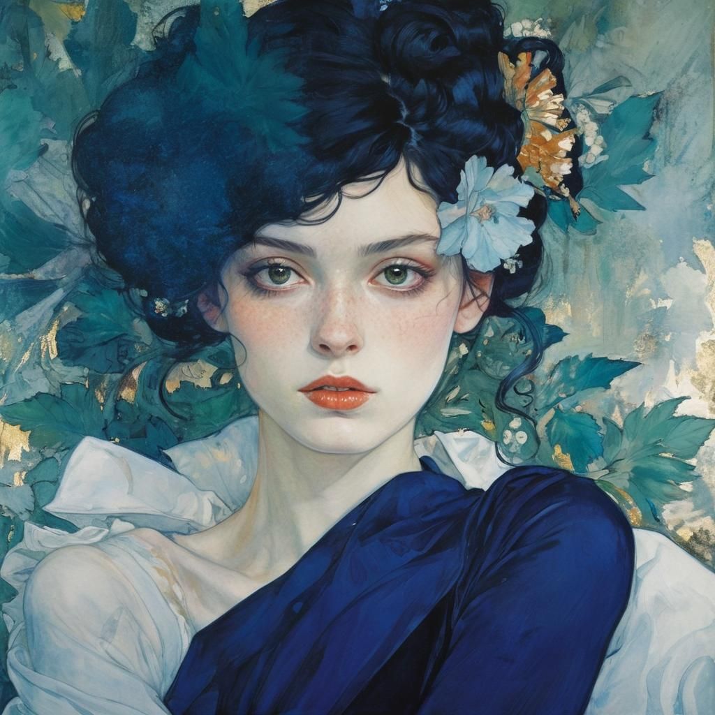 Enchanted Numenorian Nymph Portrait in Anime Style