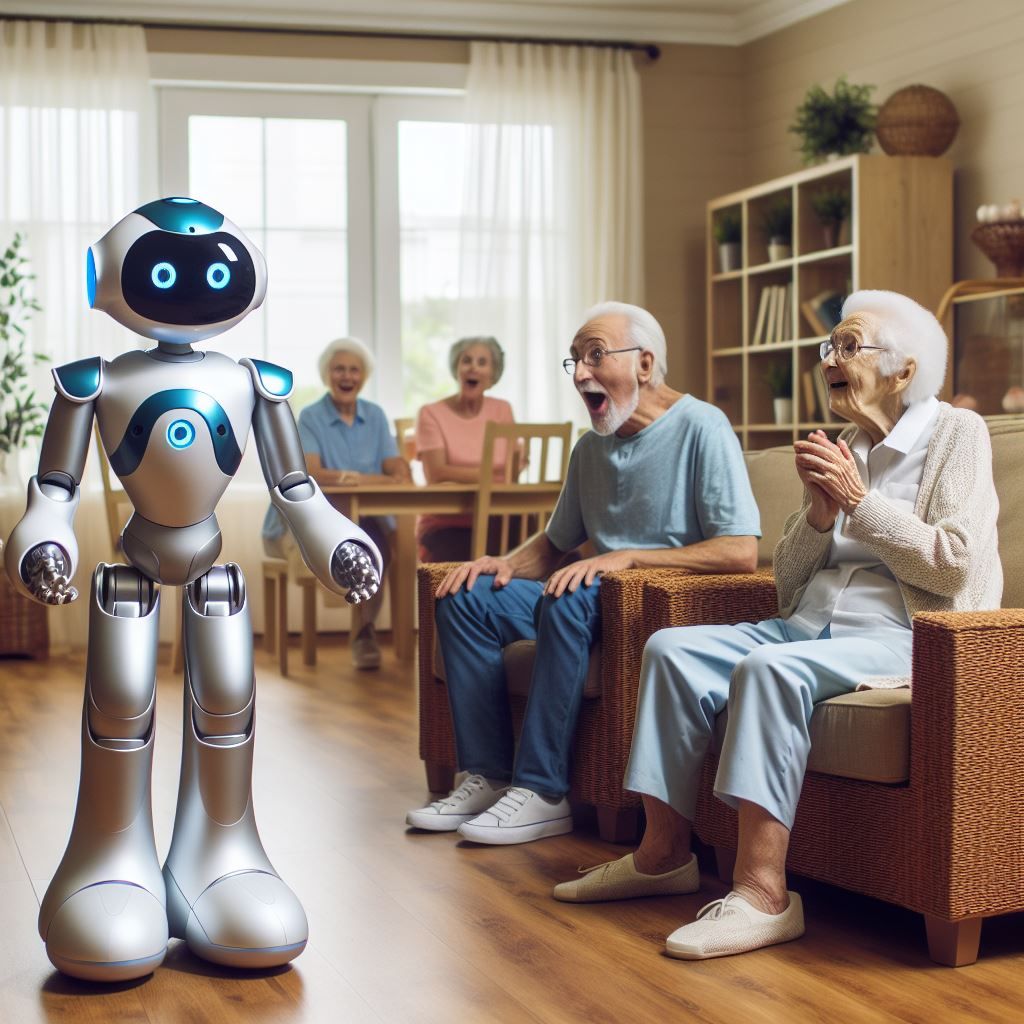 Robot meets residents