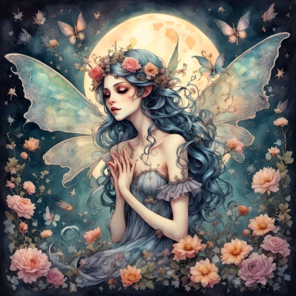 <lora:Dreamy Watercolor:1.0> fairy 
