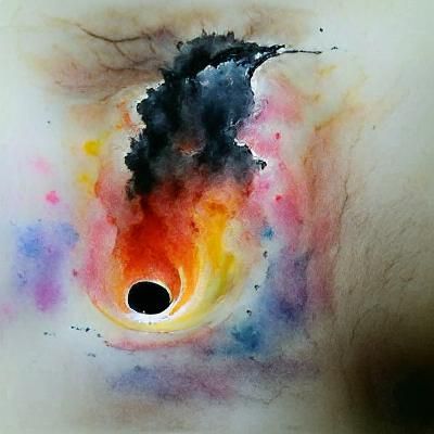Watercolor black hole