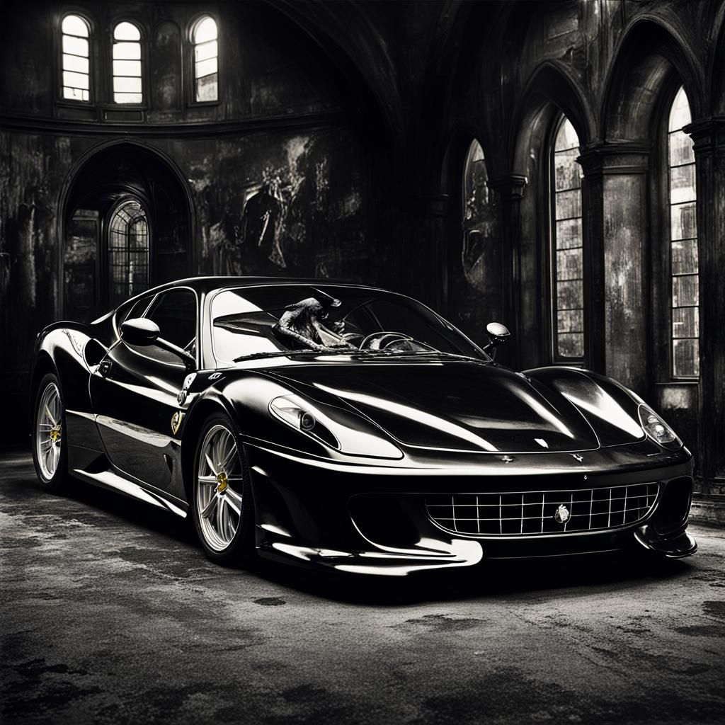 Gothic Ferrari Widebody Kit in HR Giger Style