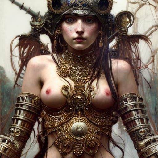 Female Barbarian with red hair