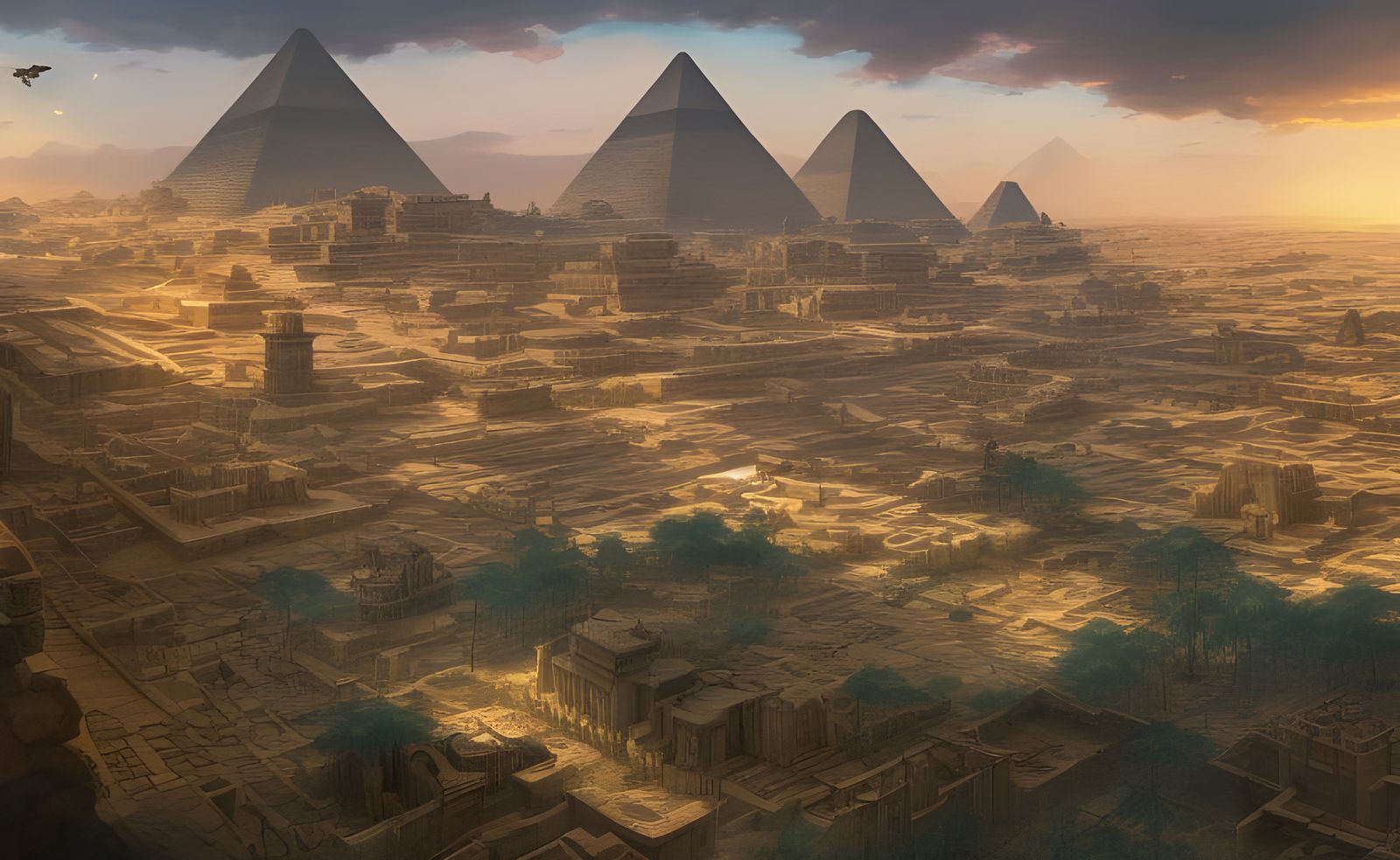 Bird’s-eye view of Ancient Giza  by @ShadyMcCheeks