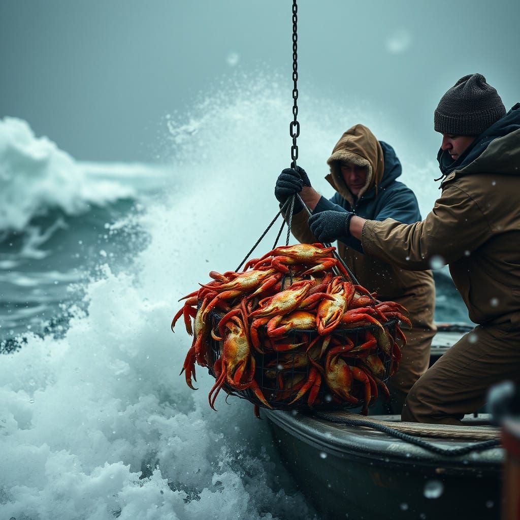 crab fishing  by @goblincat