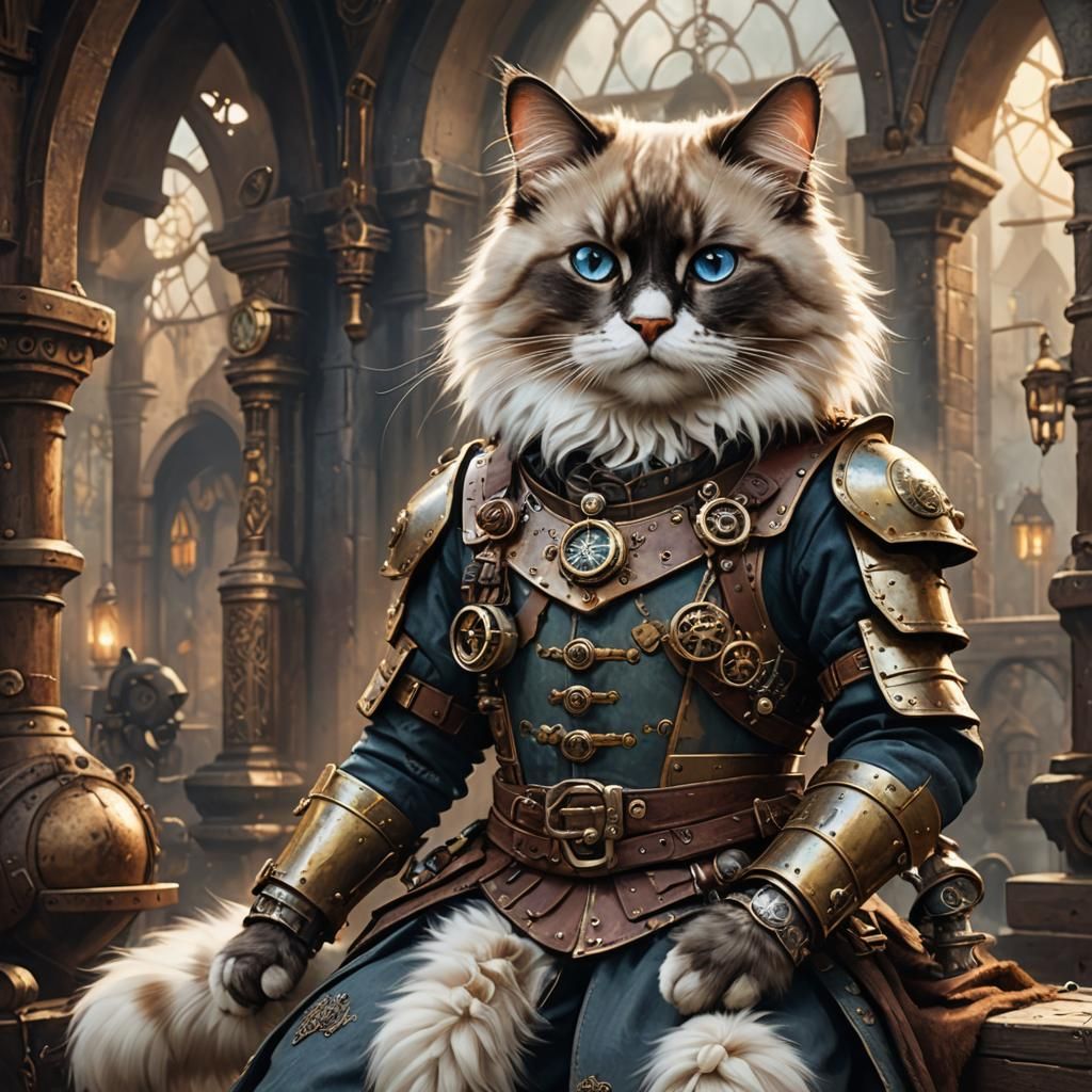 Cat Armour - AI Generated Artwork - NightCafe Creator