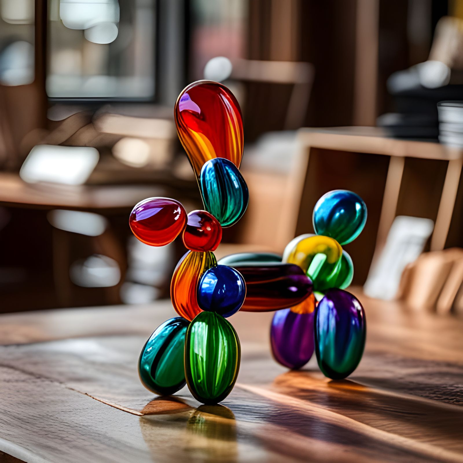 blown glass balloon dog