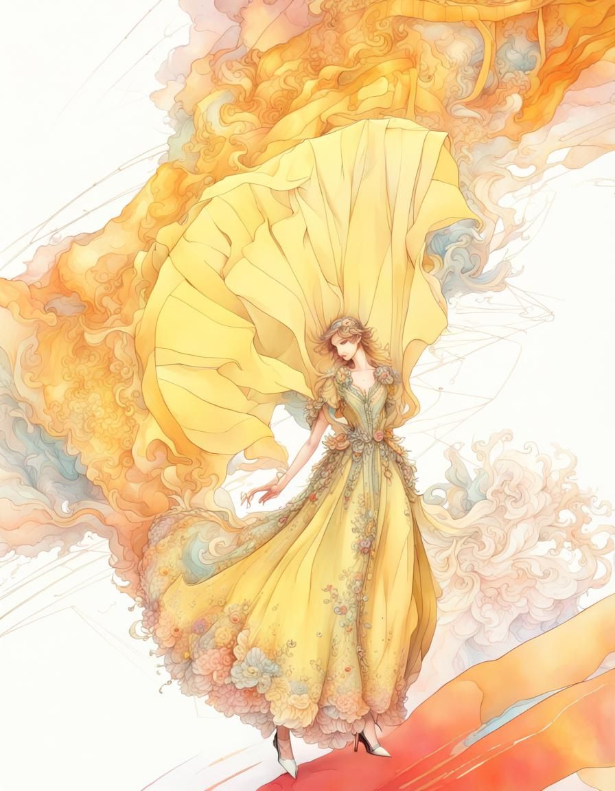 Beautiful dress inspired by modern fashion 8k resolution con...