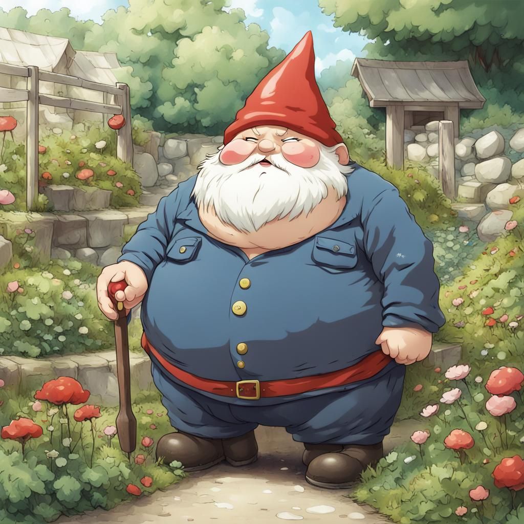 obese garden gnome