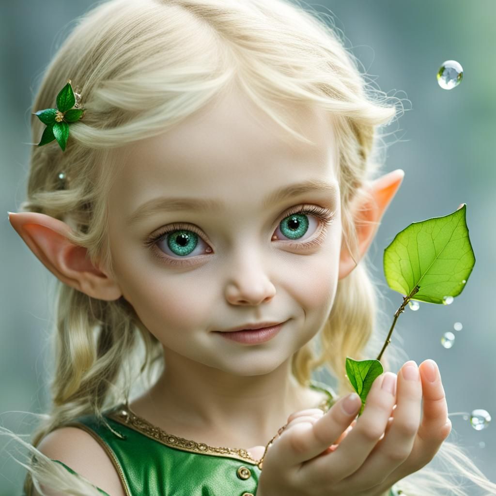 a little elf smiling