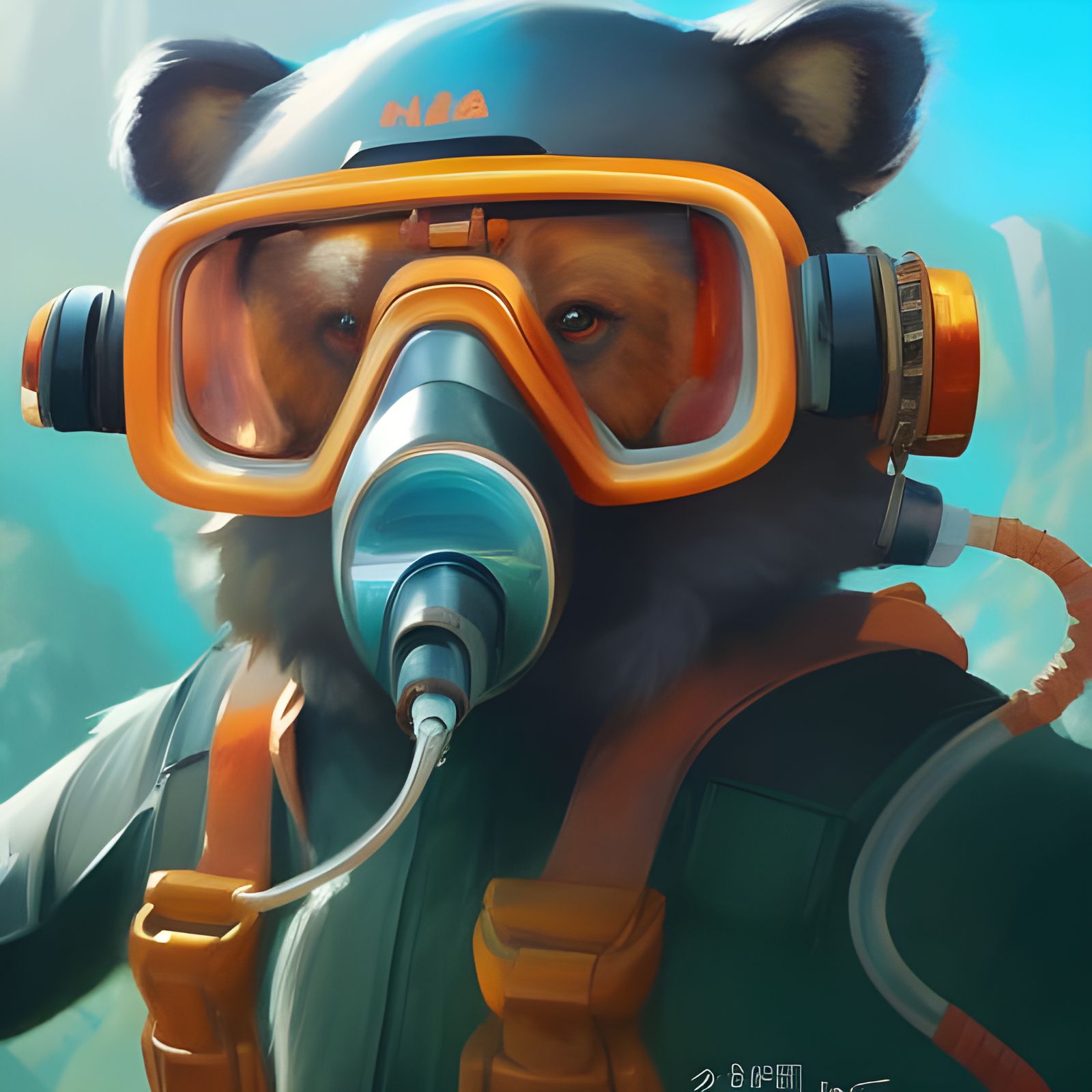 Scuba Bear AI Generated Artwork NightCafe Creator