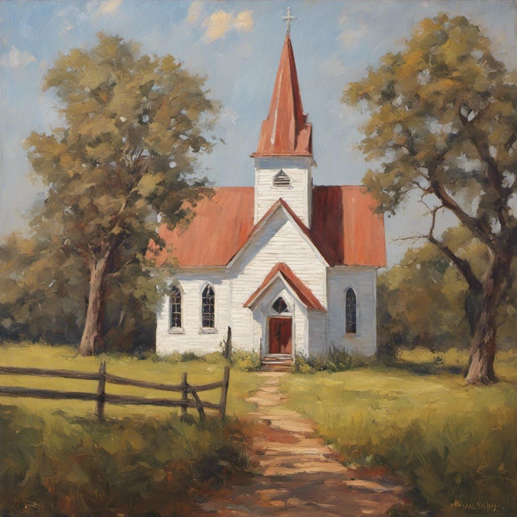 Country Church - AI Generated Artwork - NightCafe Creator