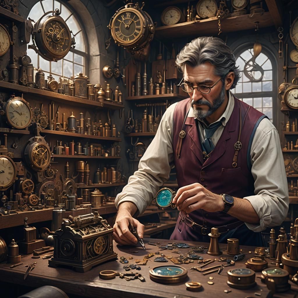 A Watchmaker in his Workshop