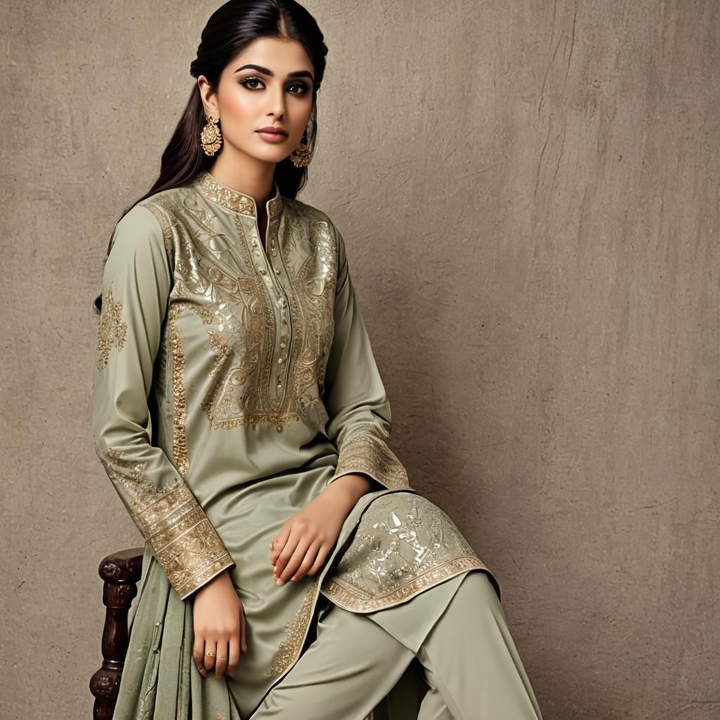 beautiful pakistani girls modeling in shalwar kameez