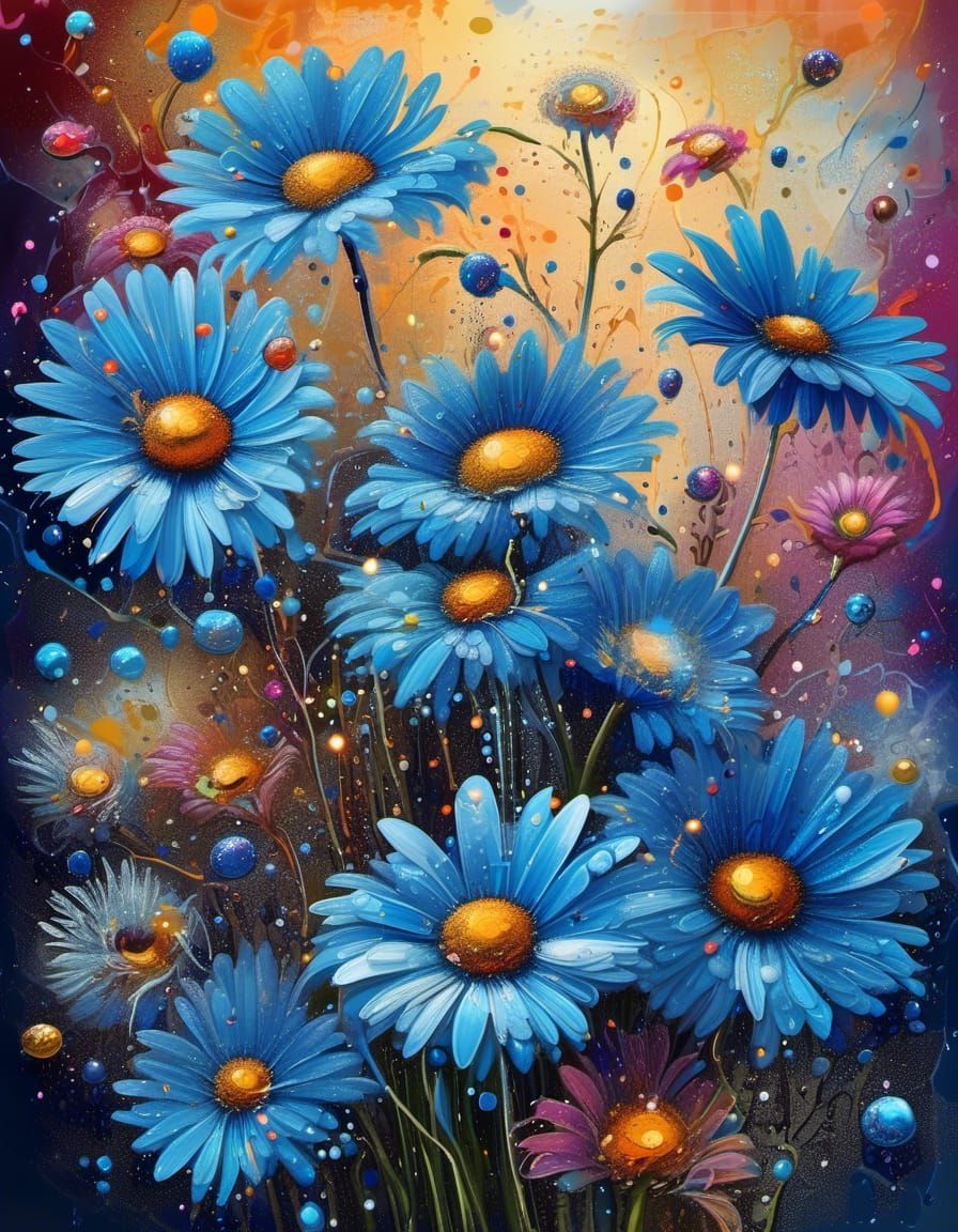 Rare Blue Daisies
