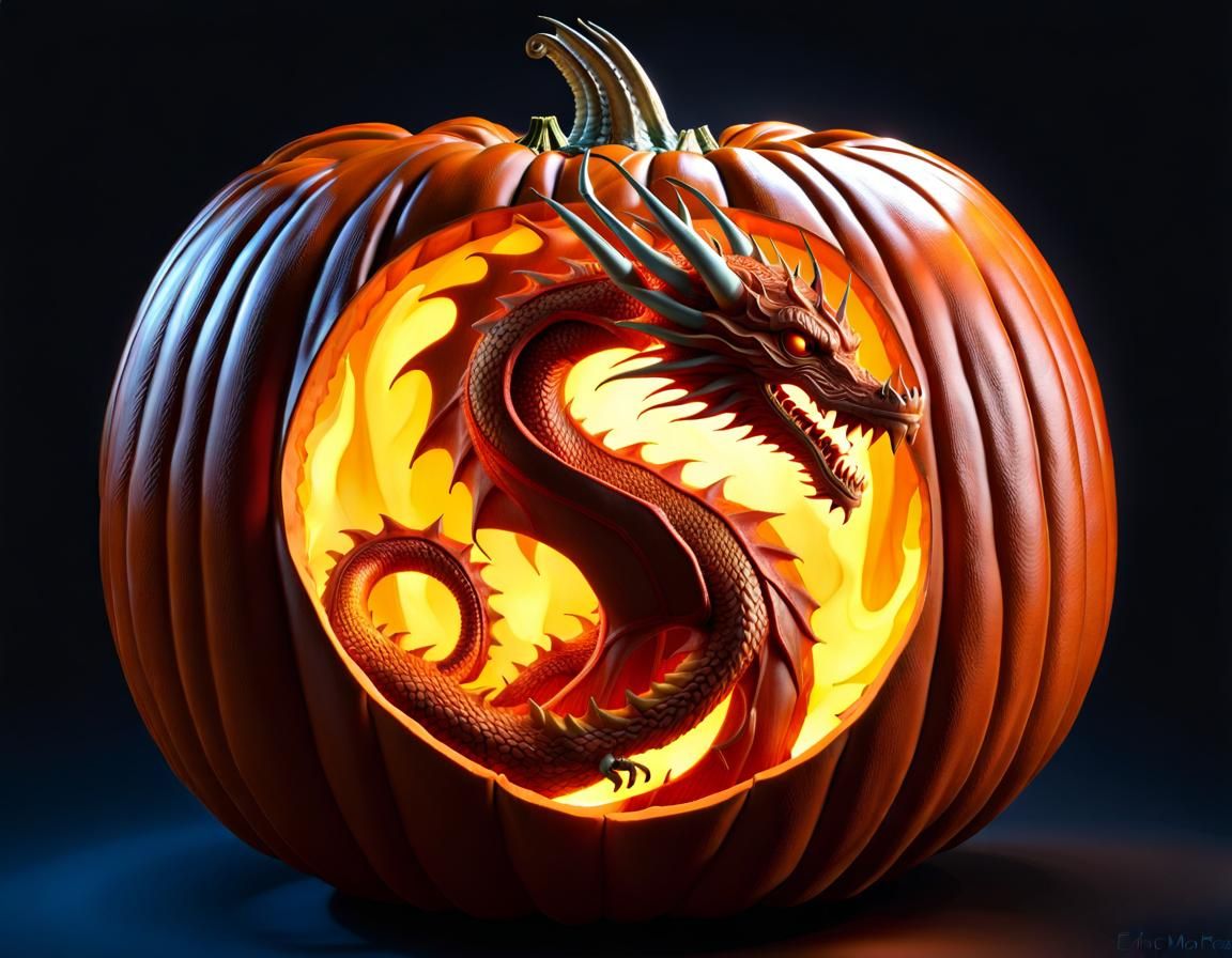 Dragon Pumpkin Carving