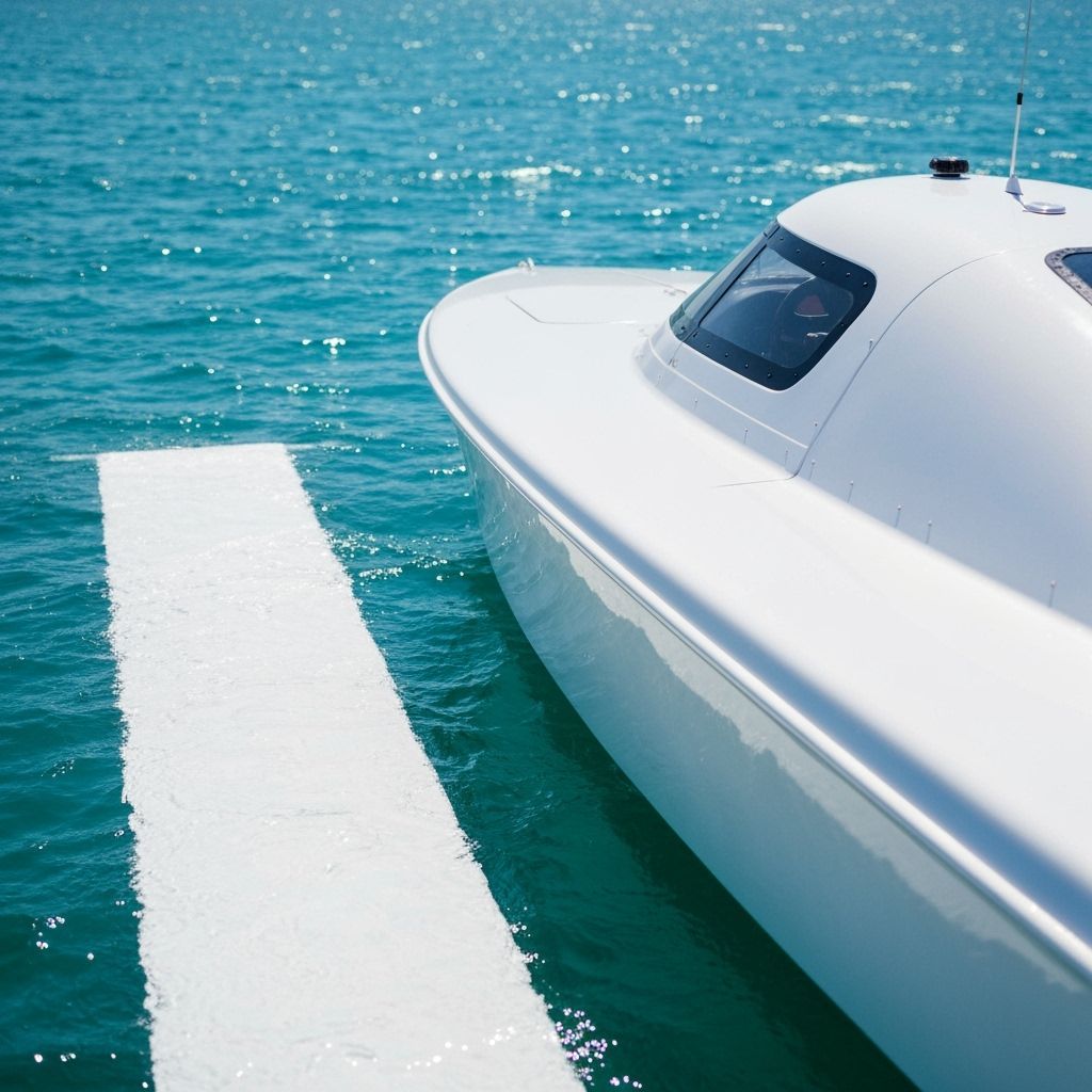 Speedboat at Starting Line: A Vibrant Motorsports Photo