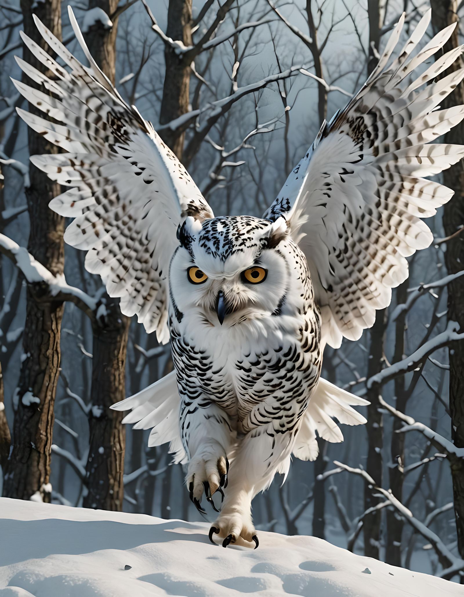 Snow Owl  by @Starchweasel