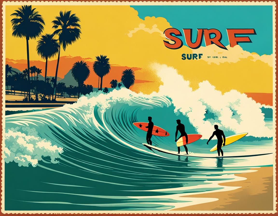 Wish you were here! (Vintage California Beach Postcard)   by @Ministress