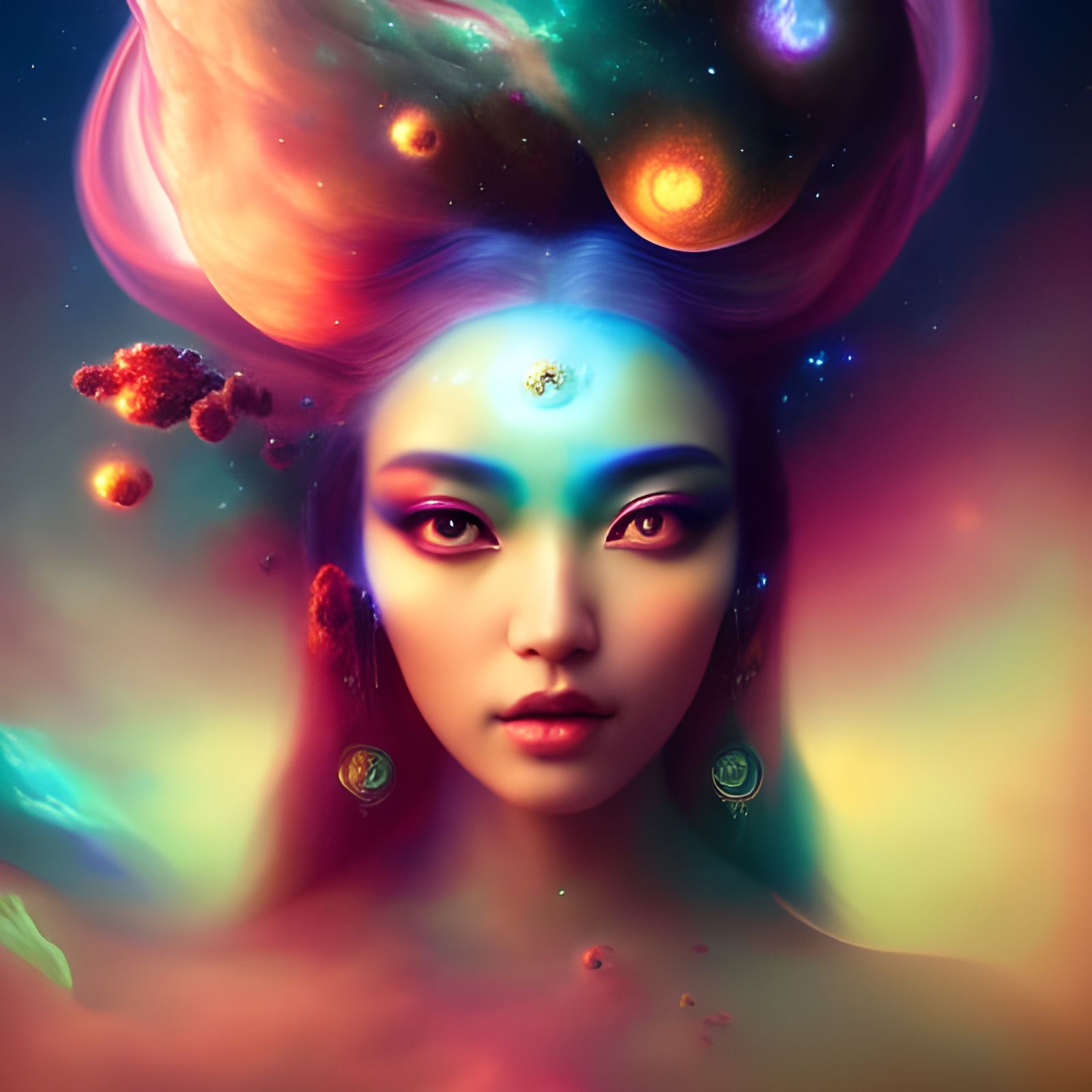 Galactic woman - AI Generated Artwork - NightCafe Creator