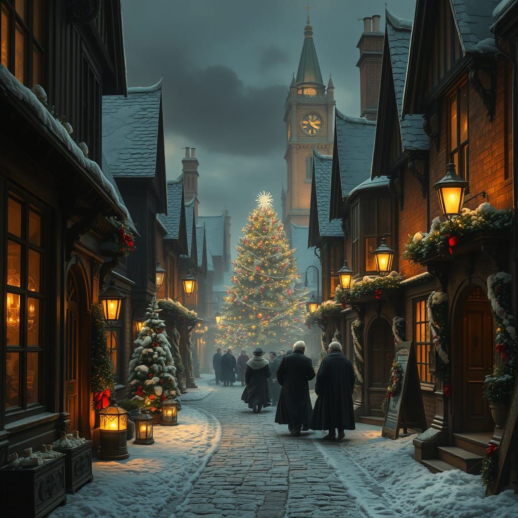 Very realistic looking picture of Christmas in Victorian England, as depicted in Charles Dickens' A Christmas ...  by @RC
