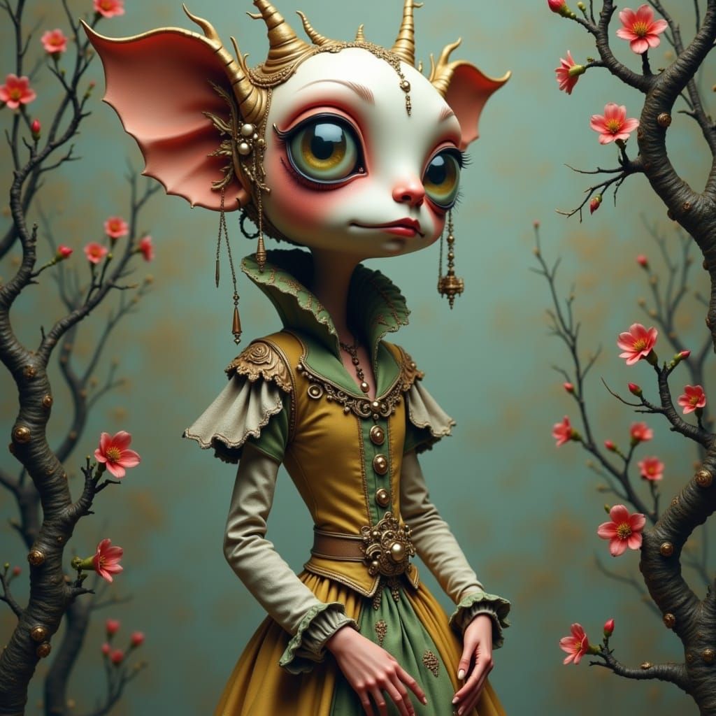 <lora:Baroque Quirky Flux:1.0> OPOSSUM